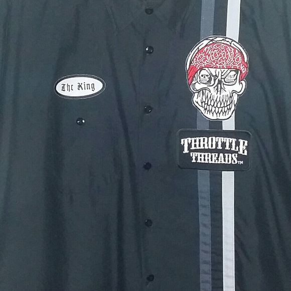 Throttle Threads King Biker Shirt 3x - Picture 2 of 4